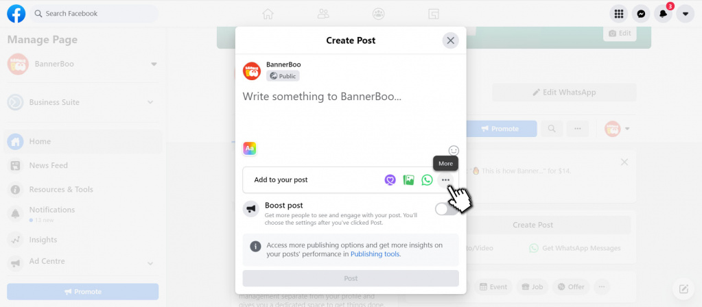 How to ad GIF to the post