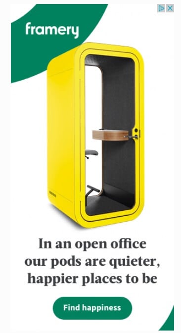 Framery ad example