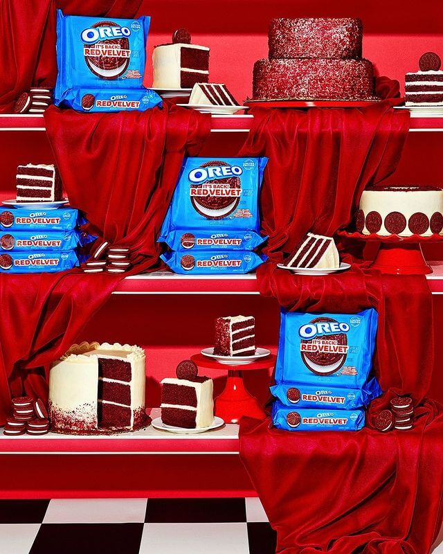 oreo використовує червоний колір