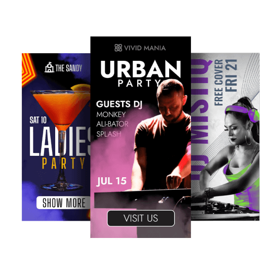 Advertising templates for events and activities