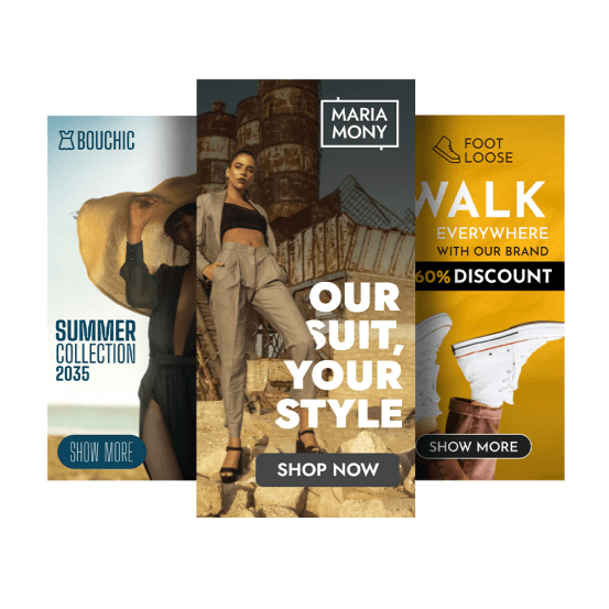Advertising templates for the fashion industry