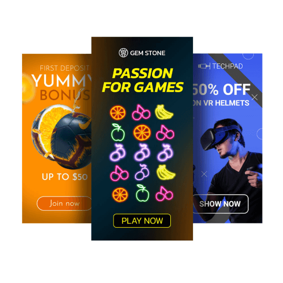 Advertising templates for game business