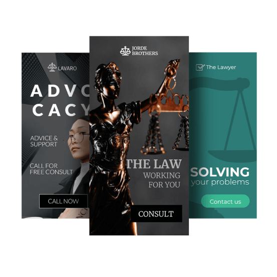 Advertising templates for legal companies