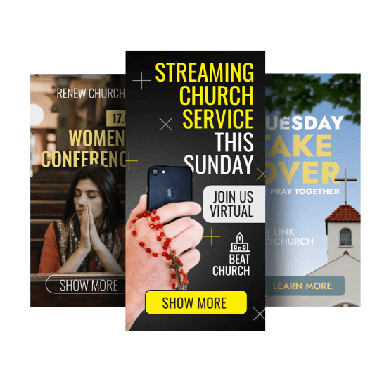Advertising templates for religious organizations