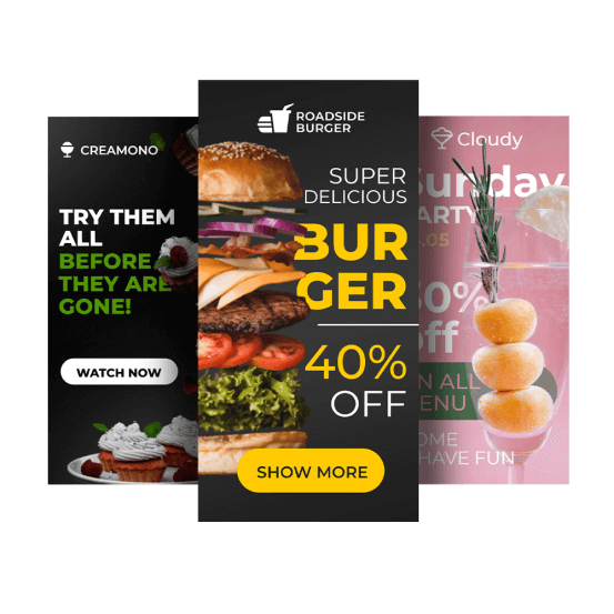 Templates for restaurant business advertising