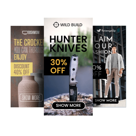 Templates for advertising online stores