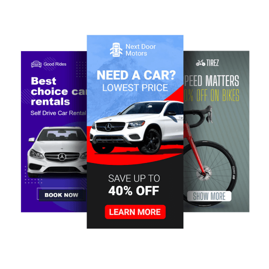 Advertising templates for transport and transportation