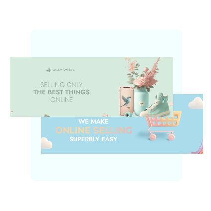 Banners for blogs and landing pages